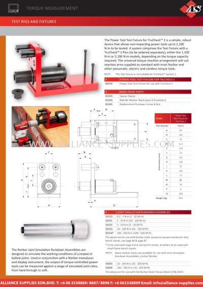 NORBAR Test Rigs And Fixtures