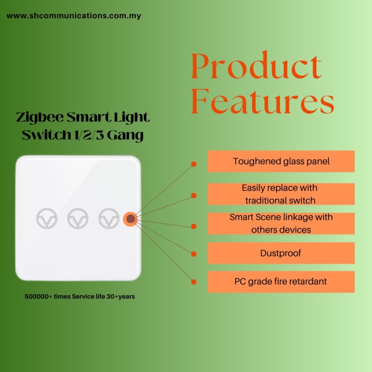 ZIGBEE SMART LIGHT SWITCH 1/2/3 GANG