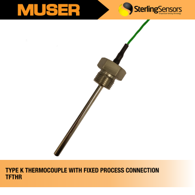 TFTHR Type K Thermocouple with Fixed Process Connection | Sterling Sensors by Muser