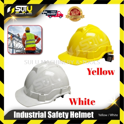  TOP QUALITY 1PC Industrial Safety Helmet (Yellow / White)