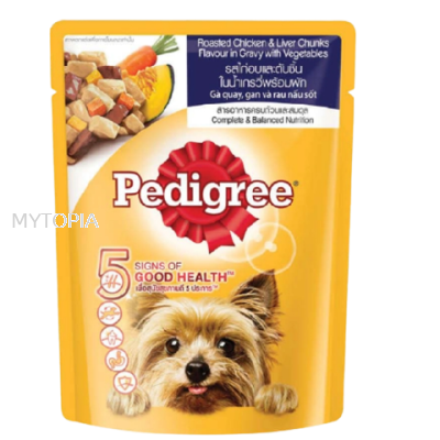 PEDIGREE POUCH ROASTED CHICKEN, LIVER GRAVY WITH VEGETBALES80G