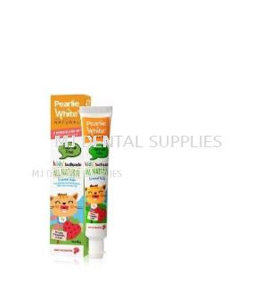 ALL NATURAL ENAMEL SAFE KIDS TOOTHPASTE (FLUORIDE FREE), PEARLIE WHITE