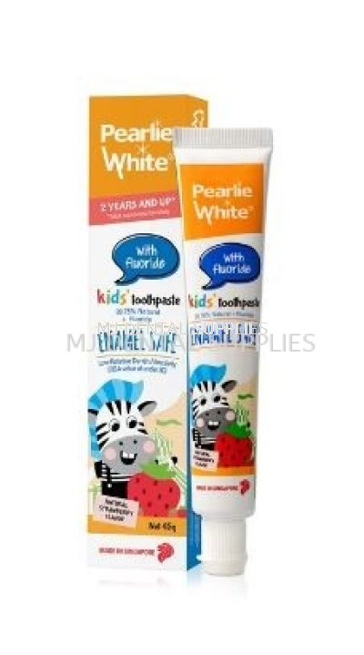 ENAMEL SAFE KIDS TOOTHPASTE (FLUORIDE 1000ppm), PEARLIE WHITE