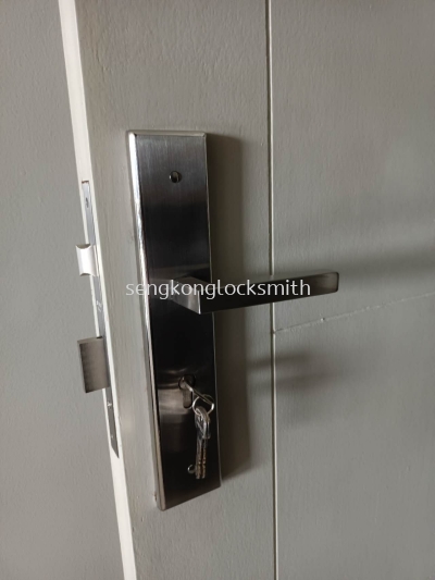 installation door lock 