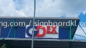 GDex Aluminium Ceiling Trism Base 3d Led Frontlit Lettering Logo Signage Signboard At Subang Kepong Cheras Batu Caves Puchong PJ Selangor 3D ALUMINIUM CEILING TRIM CASING BOX UP SIGNBOARD