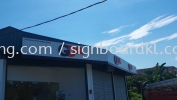 GDex Aluminium Ceiling Trism Base 3d Box Up Led Frontlit Lettering Logo Signage Signboard At Johor  3D ALUMINIUM CEILING TRIM CASING BOX UP SIGNBOARD