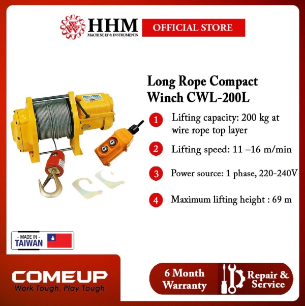 COMEUP Long Rope Compact Winch (CWL-200L)