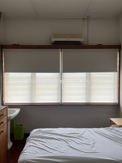 Double Roller Blinds Sunscreen Blackout 