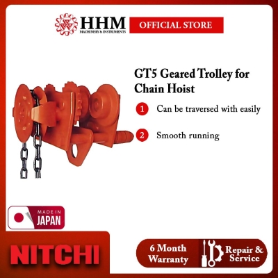 NITCHI GT5 Geared Trolley for Chain Hoist