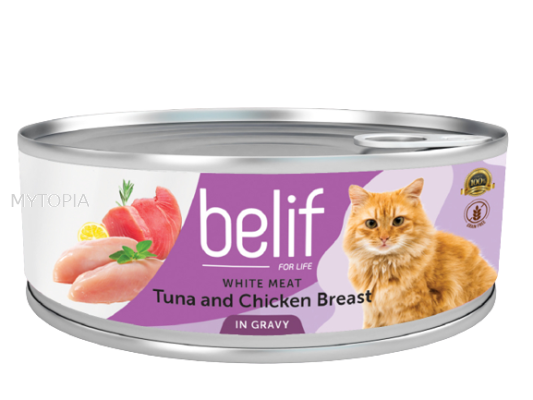 BELIF TUNA & CHICKEN BREAST IN GRAVY 80G x 6