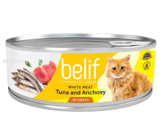 BELIF TUNA & ANCHOVY IN GRAVY 80G x 6