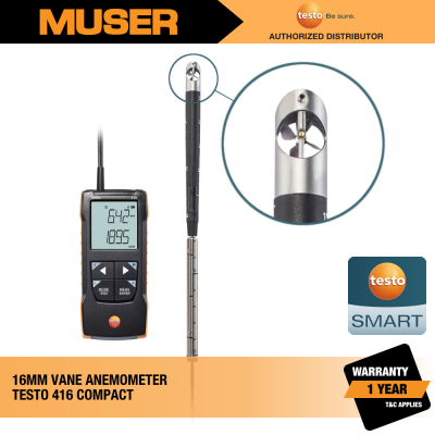 Testo 416 (0563 0416) Digital 16 mm Vane Anemometer with App connection