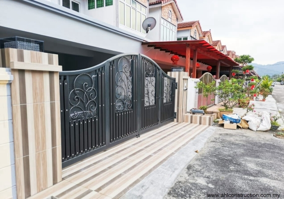 Ipoh Carporch Flooring Tile Work With Pillar Tile