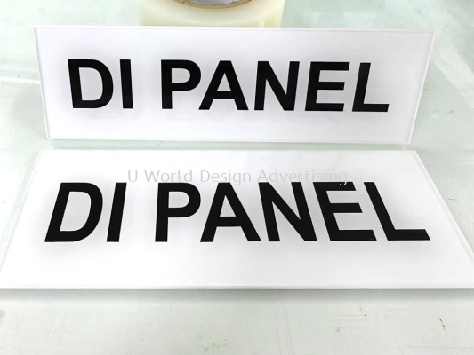 Acrylic Display Name Plate | Factory Machine Mesin Kilang Panel Naming Labeling | Manufacturer Supplier | Malaysia