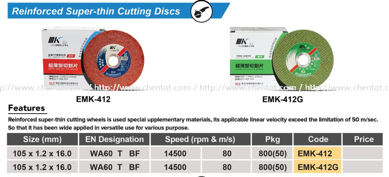 Reinforced Super-thin Cutting Discs Gold Elephant