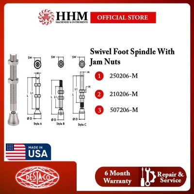 DESTACO Swivel Foot Spindle With Jam Nuts