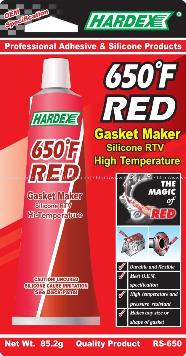 RS-650 - Gasket Maker 650 F Red Hardex