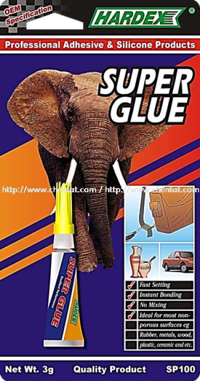 SP-100D - Super Glue (Double 3g Tube Carded) Hardex