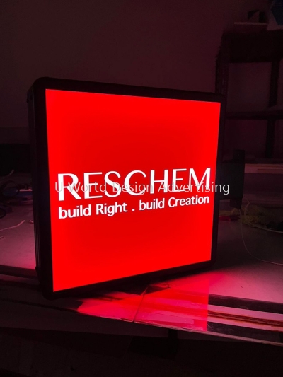 RESCHEM SDN BHD LED LIGHT BOX SIGNBOARD AT SHAH ALAM SELANGOR, MALAYSIA