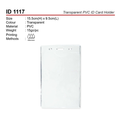 ID 1117 Transparent PVC ID Card Holder