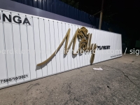 Molly Florist Aluminium Ceiling Trism Base 3D Led Frontlit Lettering Logo Signage Signboard At Kepong Kuala Lumpur 