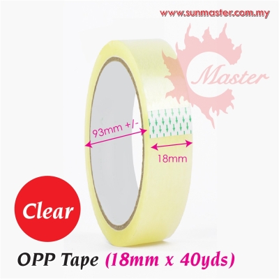 18mm x 40yds OPP Tape