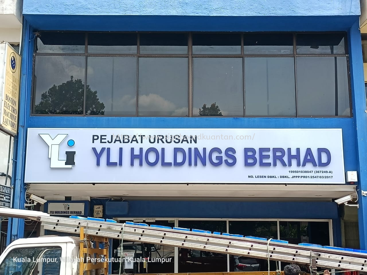 YLI HOLDINGS PEJABAT URUSAN OUTDOOR 3D LED FRONTLIT SIGNAGE AT KUANTAN AIR PUTIH 