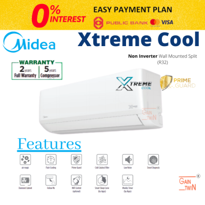 Midea 2.5hp Non Inverter R32 Wall Mounted Extreme Cool MSAG-25CRN8