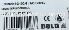 Dold Relay LG5929.60/100/61 AC/DC24V 0061923