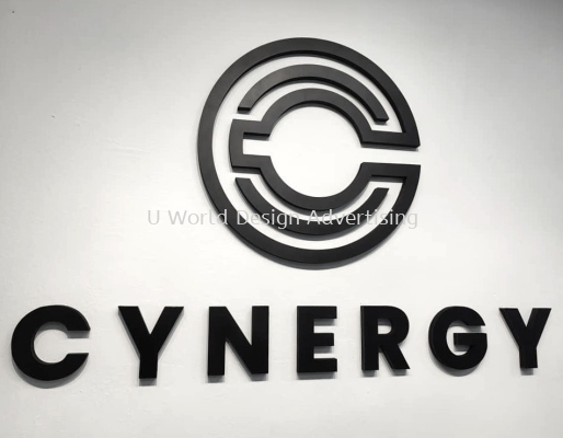 3D Box Up Indoor Company Logo Signage | Office Reception Pejabat Wall Deco | Manufacturer Supplier Installer | Malaysia