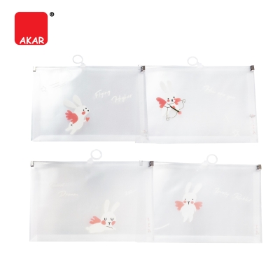 A5 Rabbit PVC Zipper Bag (1pc)