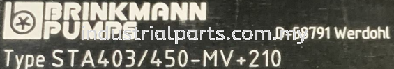 Brinkmann STA Pump STA403/450-MV+210 - Malaysia (Selangor, Penang, Kedah, Pahang, Kelantan, Negeri Sembilan) Brinkmann Pump & Spare Parts  Pumps & Spare Parts