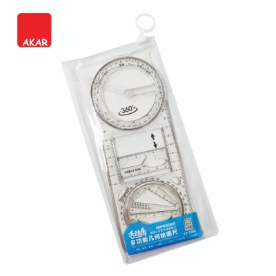 Multifunctional Geometric Math Ruler CY-3306