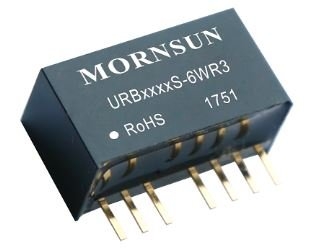 Mornsun SIP DC/DC converter 6W SIP URB_S-6WR3 Series