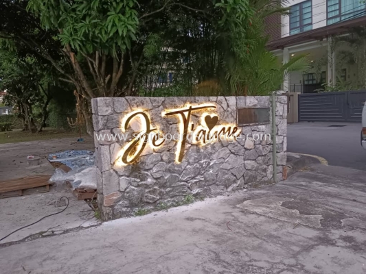 Je Taime Beauty Health Spa Wellness - Outdoor 3D LED Stainless Steel Gold Mirror Backlit Signage - Batang Kail 