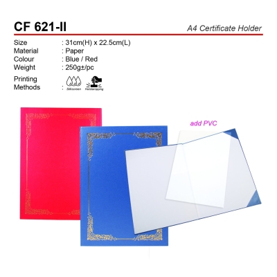 CF 621-II A4 Certificate Holder