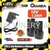 [SET] QUASA Q3P-B1213 12V Battery + QLI-12VSC 12V Charger 1.3A Battery Charger Battery & Electrical