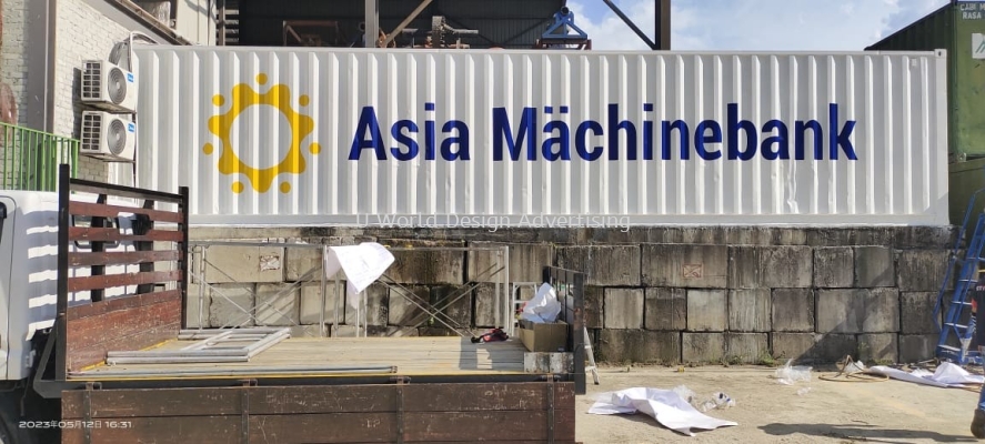 ASIA MACHINEBANK LOGISTICS TRUCK CONTAINER INKJET UV STICKER PAINT AT KLANG, SELANGOR, MALAYSIA