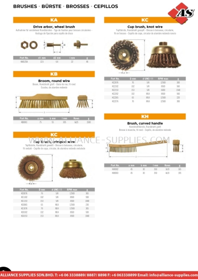 AMPCO Drive Arbor, Wheel Brush / Broom, Round Wire / Cup Brush, Crimped Wire / Cup Brush, Knot Wire / Brush, Curved Handle