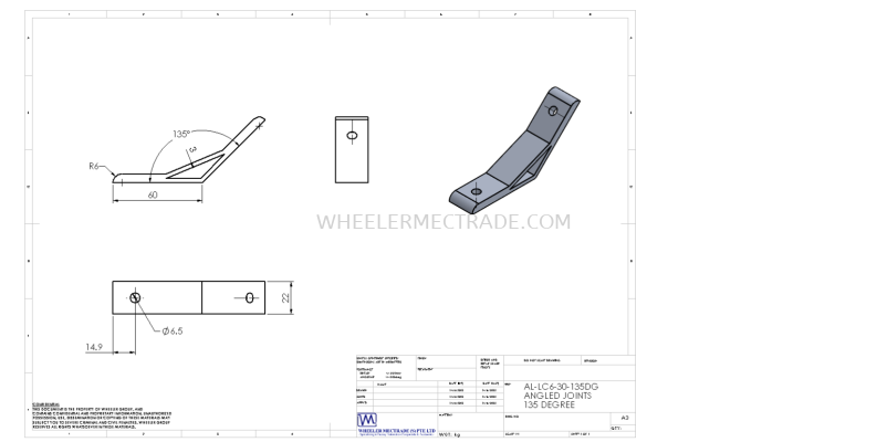 AL-LC6-30-135DG ANGLED JOINT 135 DEGREE