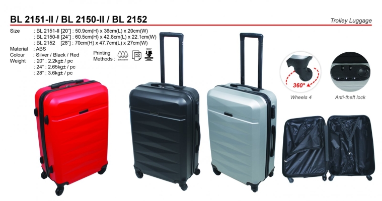 BL 2151-II, BL 2150-II, BL 2152 Trolley Luggage