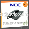 NEC Basic Single Line Phone Telephone SLT c/w Mute Flash Redial Button BLACK 2 Core Wire RJ11 Port AT-40(B) NEC