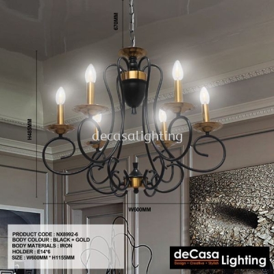 CHANDELIER CLASSIC PENDANT LIGHT (NX8992-6)