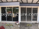 Before and After Progress: To Fabrication,supply and Install Powder Coated Door Grille and Sliding Grille - Cheras  Pintu Grill