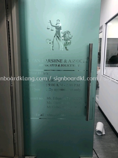 Wh Tan Indoor Frosted Glass Sticker At Bukit Tinggi Klang 