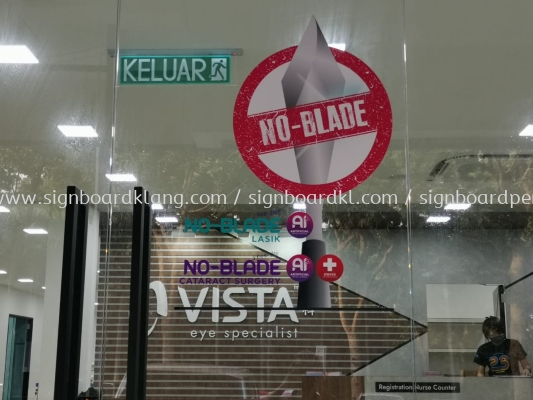 Vista Eye Die Cut Glass Sticker At Ipoh