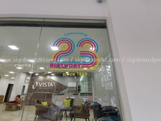 Vista Eye Die Cut Glass Sticker At Ipoh