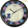 Seiko Auto Constant Light Metallic Black Colour Plastic Case Wall Clock QHA010K SEIKO Wall Clocks