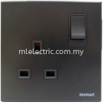 JASMART T5013S 1GANG 13A SWITCH SOCKET BLACK