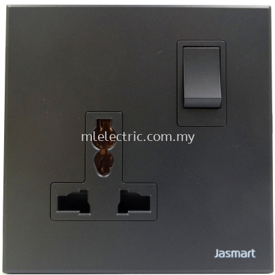 JASMART T5901S 16A 1GANG UNIVERSAL SWITCH SOCKET BLACK